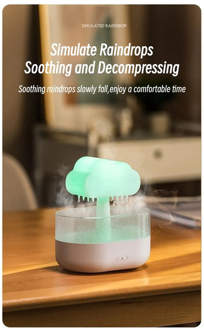 Rain Cloud Humidifier & Diffuser — Aesthetic Ambient Mist Lamp