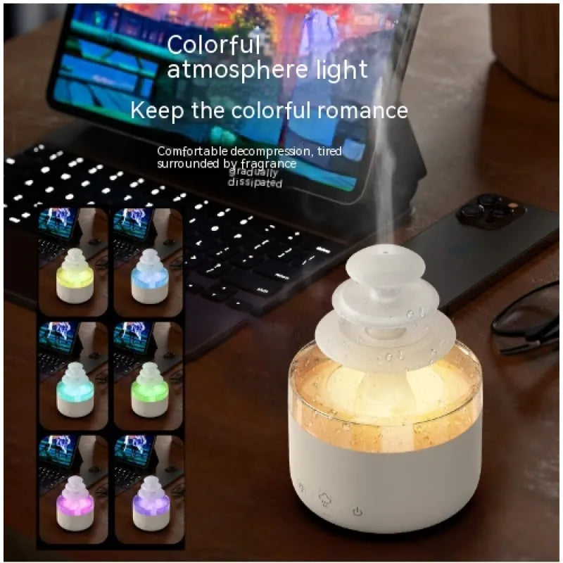 Rain Cloud Humidifier & Diffuser — Aesthetic Ambient Mist Lamp