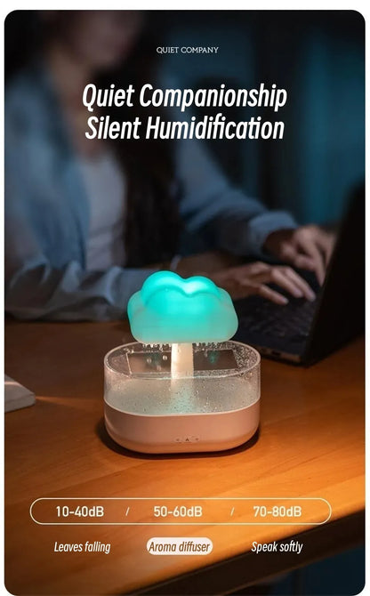 Rain Cloud Humidifier & Diffuser — Aesthetic Ambient Mist Lamp
