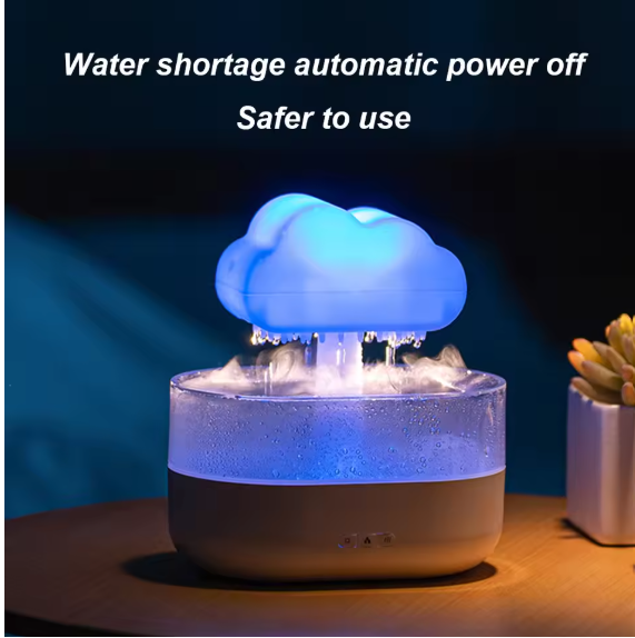 Rain Cloud Humidifier & Diffuser — Aesthetic Ambient Mist Lamp