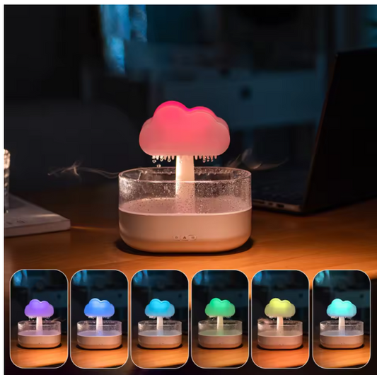 Rain Cloud Humidifier & Diffuser — Aesthetic Ambient Mist Lamp